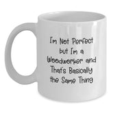 Woodworker Gifts from Friends and Family, White Coffee Mug with Funny Quote, Graduation Unique Gifts - Main